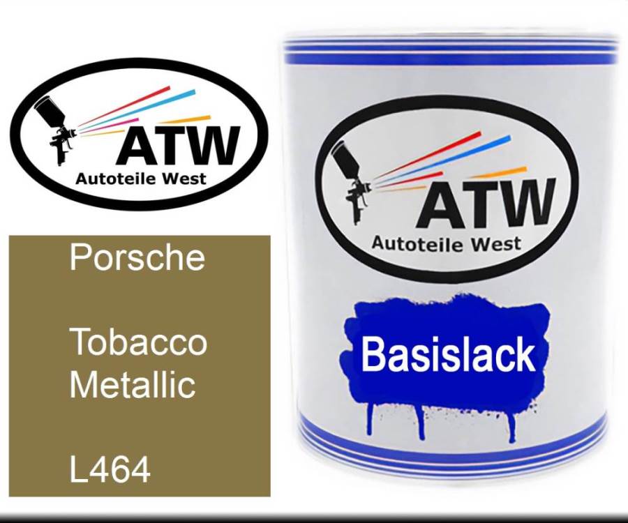 Porsche, Tobacco Metallic, L464: 1L Lackdose, von ATW Autoteile West.